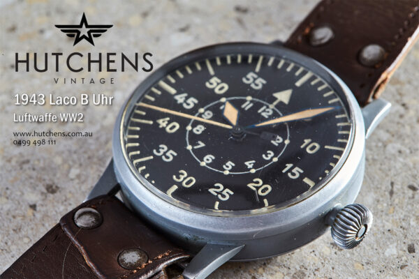 1943 Laco B Uhr Pilots Landscape Macro